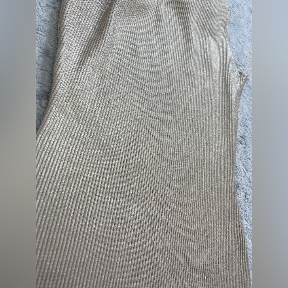 Metallic Ribbed Knit Bodycon Dress - Picture 4 of 4